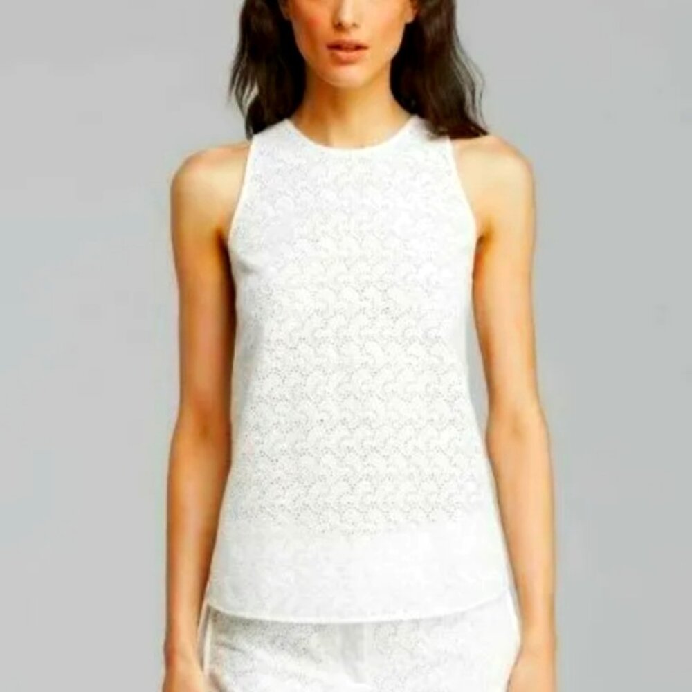 Theory Sleeveless Eyelet Spring /Summer Top